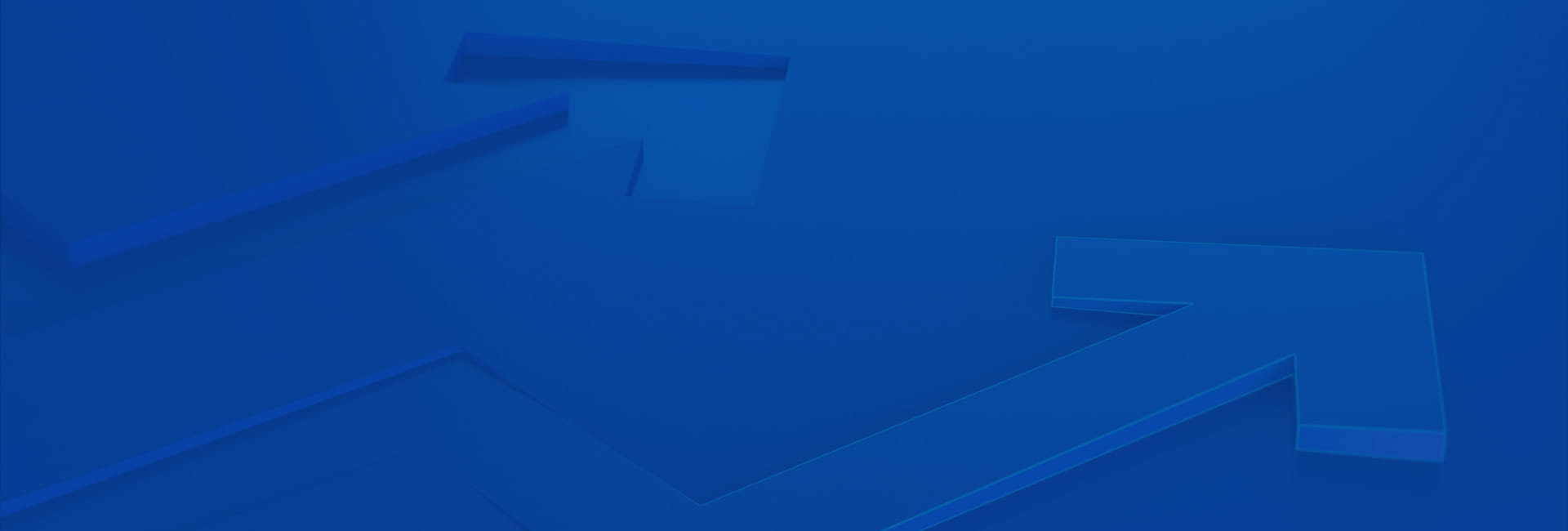 Blue hero image showing arrows