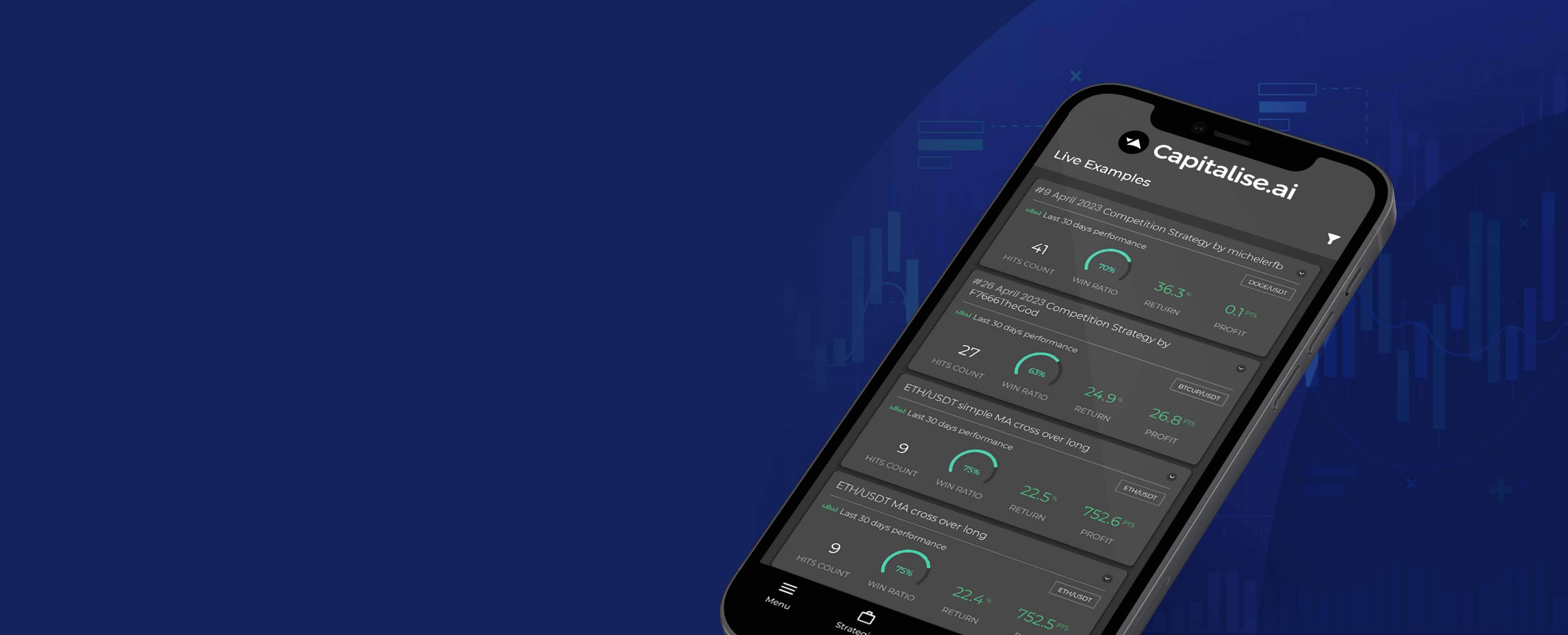 Smartphone showing Capitalise.ai